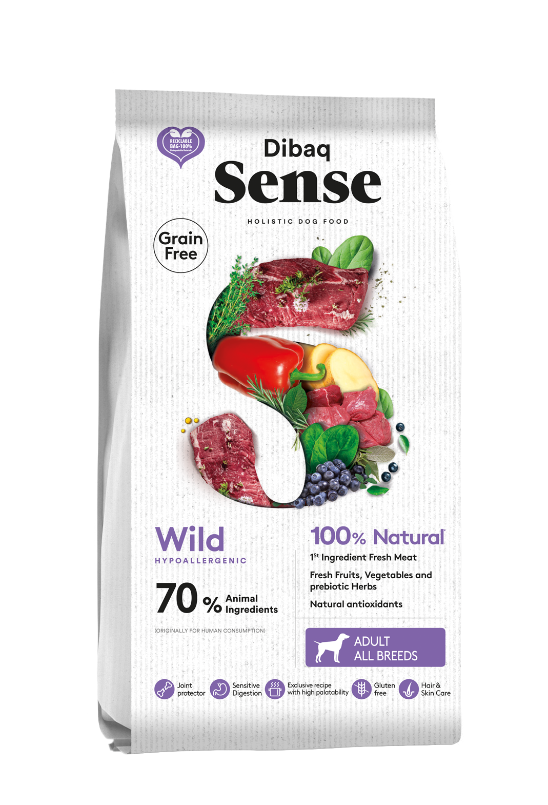 Dibaq Sense Grain Free Jabalí y Ciervo - Pienso sin cereales premium para perros