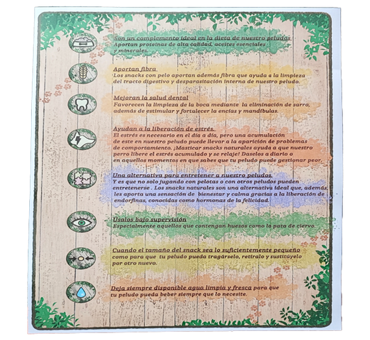 caja de premios naturales para perros con ingredientes 100% naturales sin aditivos ni conservantes para salud dental y bienestar